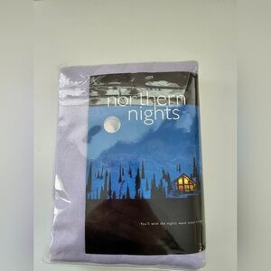 Northern Nights Light Purple Cotton Flannel King Pillowcase Set New